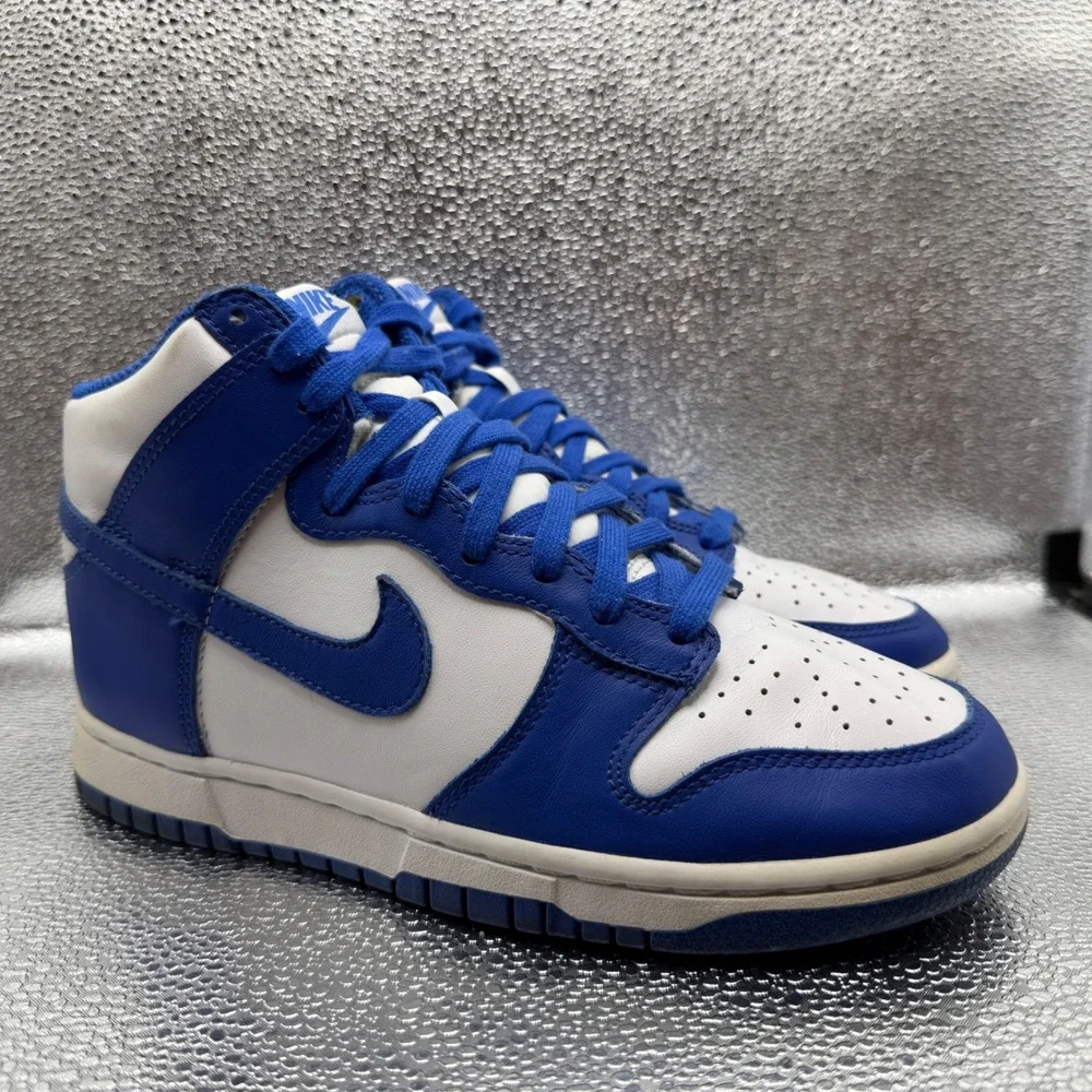 Size 6.5 Nike Dunk High Kentucky Mens Blue Excellent DD1399-102 White Game Royal